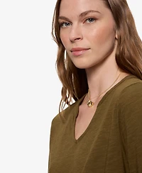 Sanctuary Petite Notch Neck T-Shirt