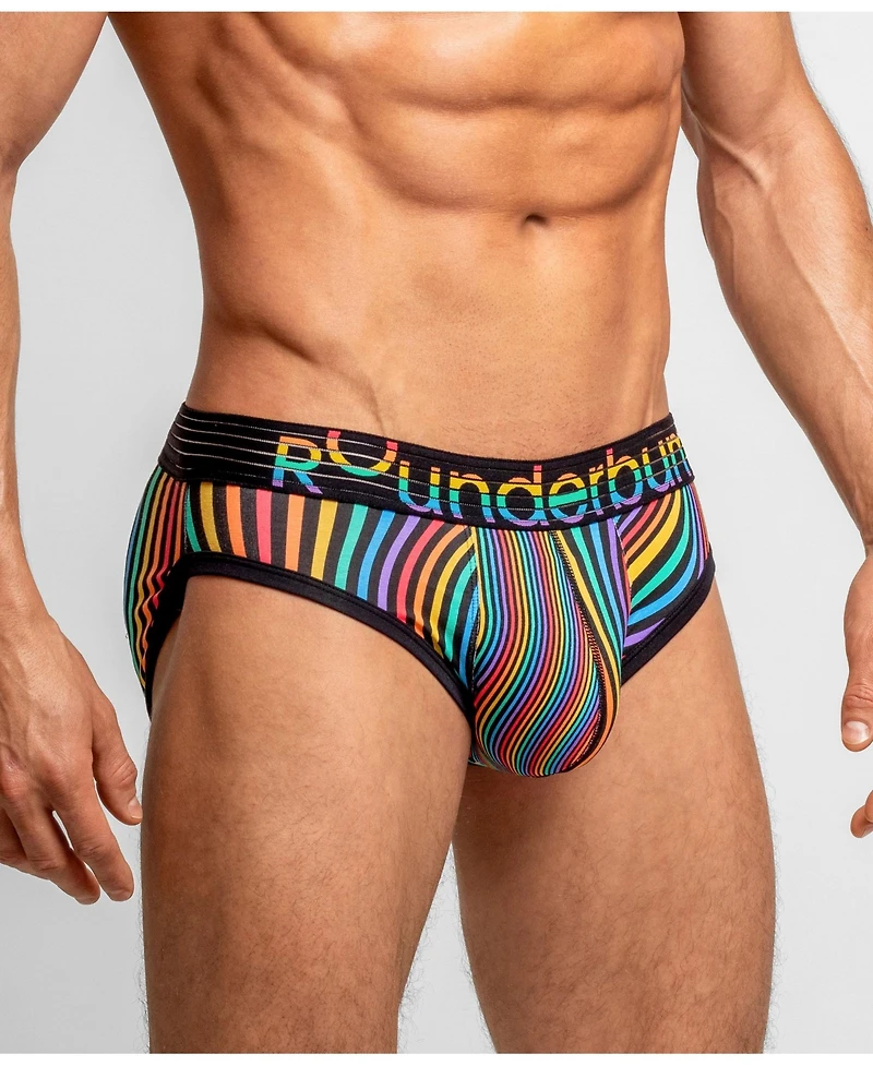Rounderbum Men's Waveform Pride Padded Brief + Smart Package Cup