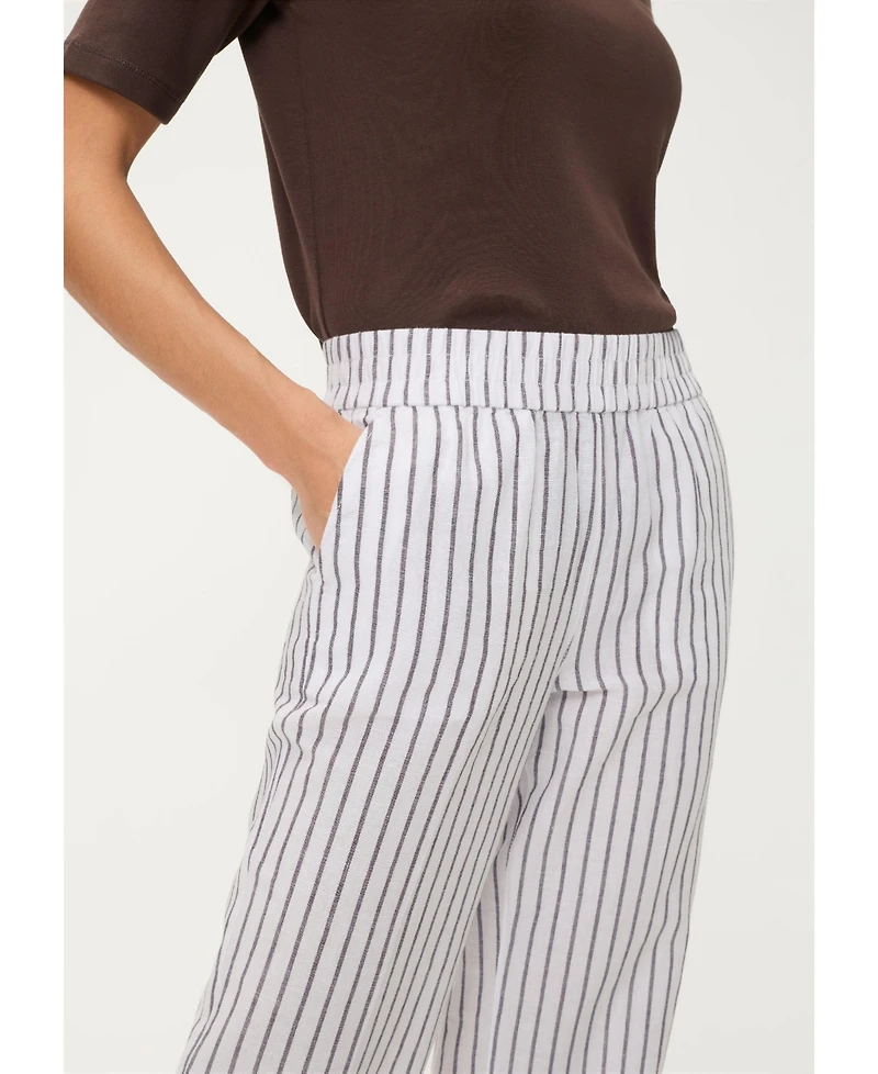 Olsen Women's Stripe Pull-On Pant