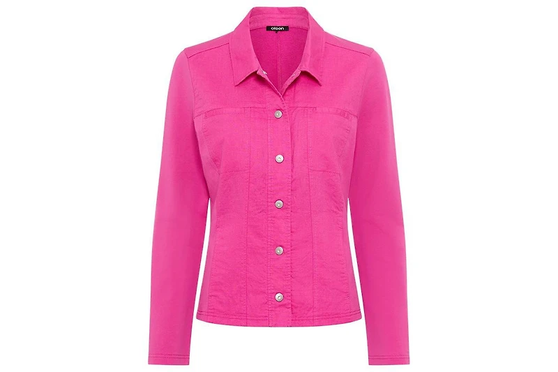 Olsen Women's Linen Mixed Media Jacket