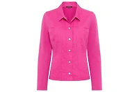 Olsen Women's Linen Mixed Media Jacket