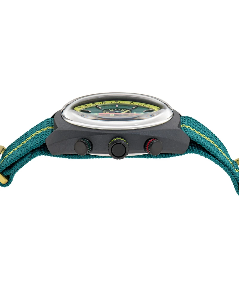 Aston Martin F1 Men's Dwf Chronograph Quartz Green Nylon Nato Watch 43mm