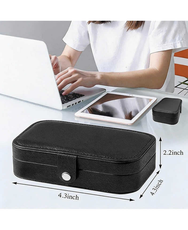 Yigii Pu Leather Mini Jewelry Box for Women