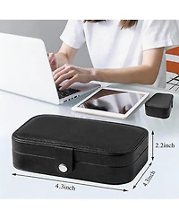 Yigii Pu Leather Mini Jewelry Box for Women