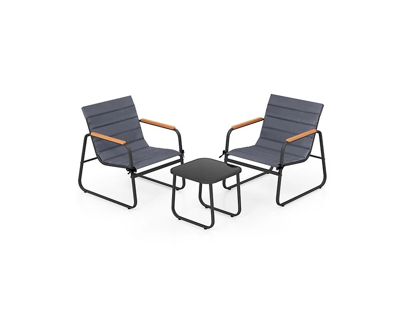 Boyel Living 3 Pieces Patio Bistro Set Outdoor Fabric Conversation Set