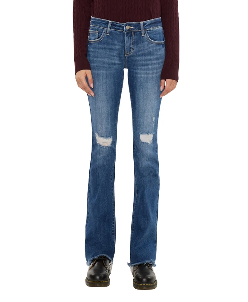 KanCan Essential Women's Mia Low Rise Baby Bootcut Jeans