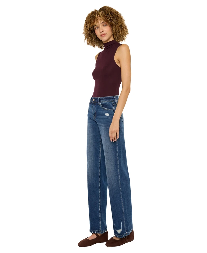 KanCan Essential Women's Dania High Rise Wide-Leg Jeans