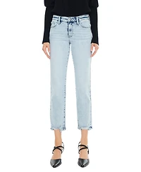 KanCan Essential Women's Pam Mid Rise Crop Straight Jeans