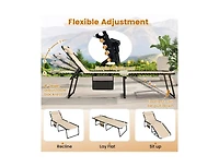 Boyel Living 4 Position Folding Lounge Chaise with Adjustable Backrest and Footrest