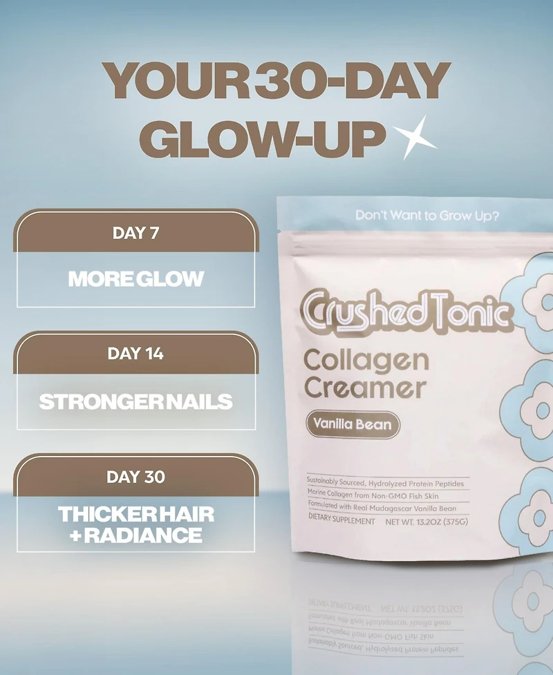 Crushed Tonic Vanilla Bean Collagen Creamer Supplement