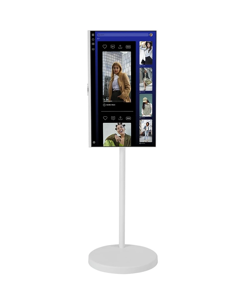 Samsung - The Movingstyle Essential - 32" 4K Uhd Smart Monitor with Adjustable Rolling Stand | F-LS32FM70-msr