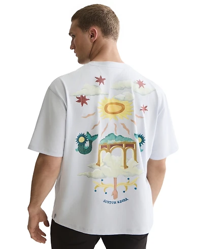 Scotch & Soda Men's Front and Back Artwork Short-Sleeve T-Shirts