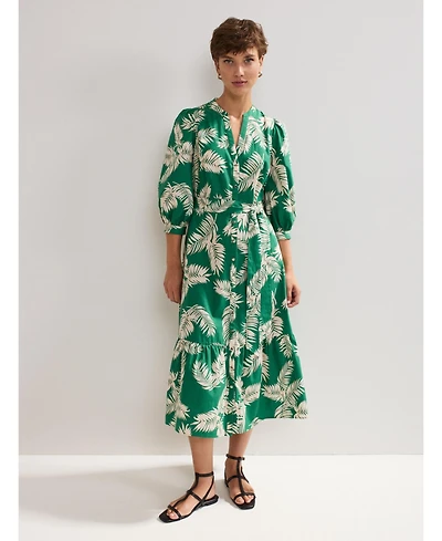 Phase Eight Women's Louisa Mandarin Collar Midi Shirt Dress