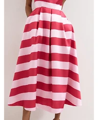 Phase Eight Women's Kiria Stripe Satin Midi Dress