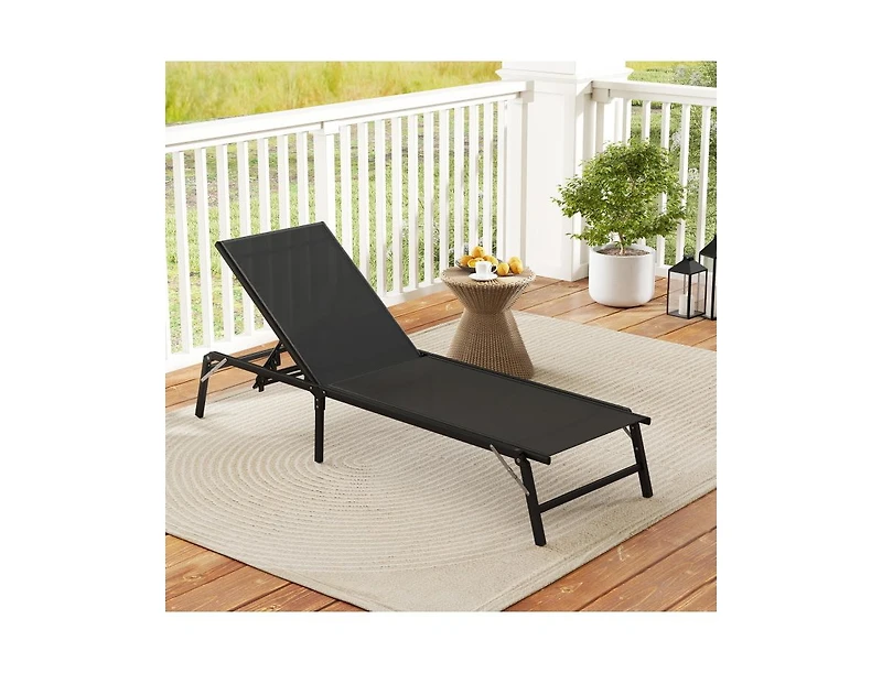 Boyel Living Chaise Lounge Chair Set of 2 Foldable Patio Lounge Chairs