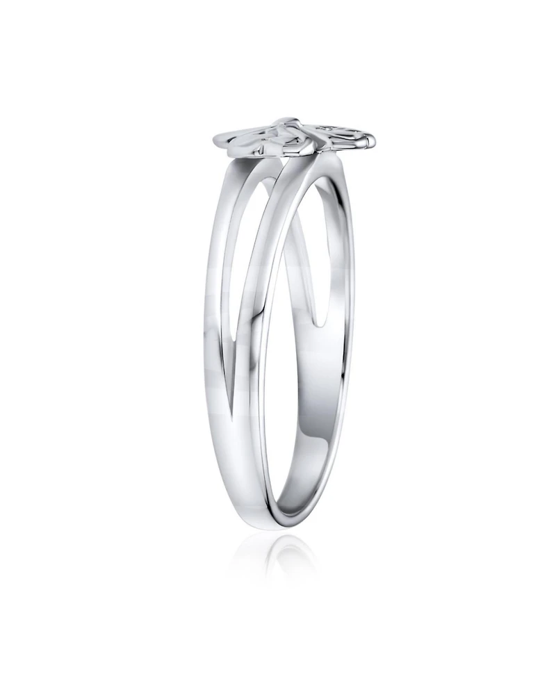 Bling Jewelry Celtic Trinity Peite Design Shamrock Clover Ring