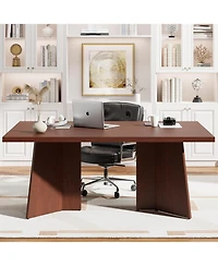 gaomon 63" Rectangular Dining Table for 6-8, Thick Tabletop and Heavy Duty Legs, Modern Kitchen