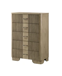 Kings Brand Furniture 5 and 6 Piece Bedroom Set, Queen Size Bed with Dresser, Mirror, Chest and Nightstand
