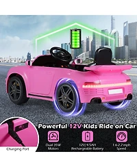 Mecale 12V Electric Ride On Car Licensed Ruf Ctr with Remote Control and Music