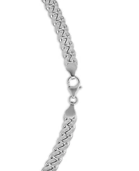 Macy's Men's Starburst Diamond-Cut Cuban Link Chain Necklace in Sterling Silver