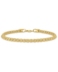 Macy's Men's Diamond-Cut Ice Chain Bracelet in 14k Gold over Sterling Silver