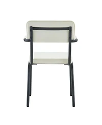 Streamdale Furniture Huggable Velvet Dining Chairs with Metal Legs, Set of 2