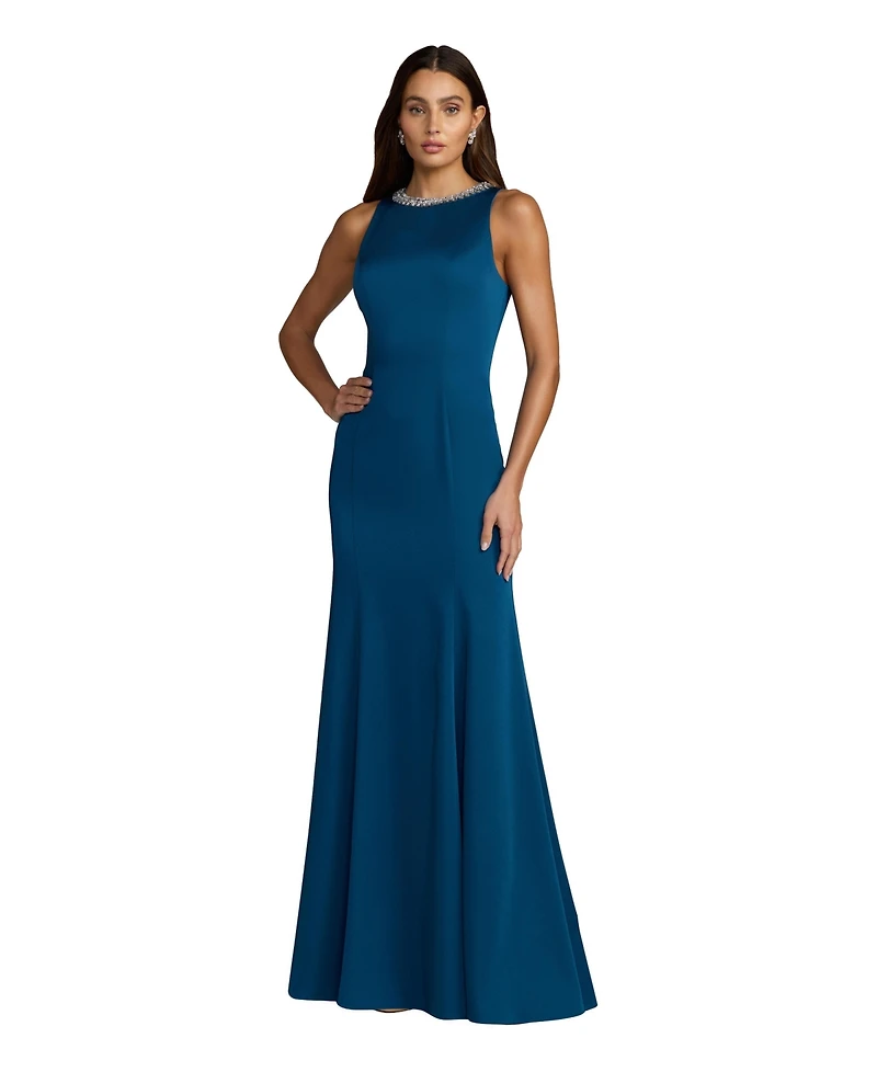 Women's Ieena Embellished Neck Trumpet Gown