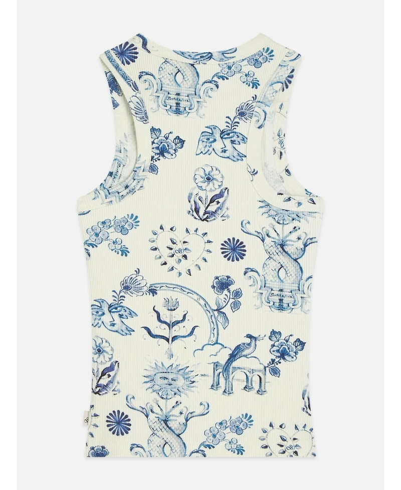 Scotch & Soda Women's Printed Rib Racer Tank Top and Tees