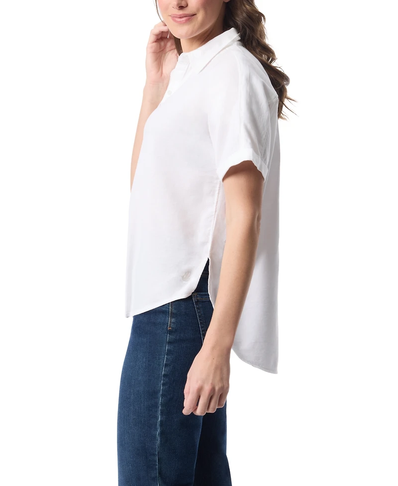 Gloria Vanderbilt Women's Daisy Short-Sleeve Front-Button Shirt