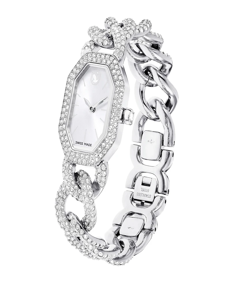 Swarovski Dextera Chain Swiss Crystal Bracelet Watch 44 x 20mm