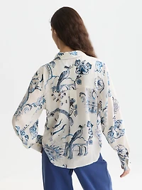 Scotch & Soda Women's Printed Relaxed Fit Tops and Tees