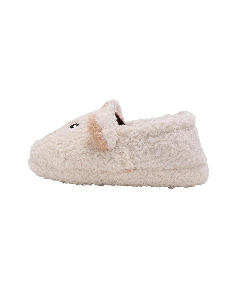 Kensie Toddler Sherpa Cozy Plush SlipOn Slippers - Ivory