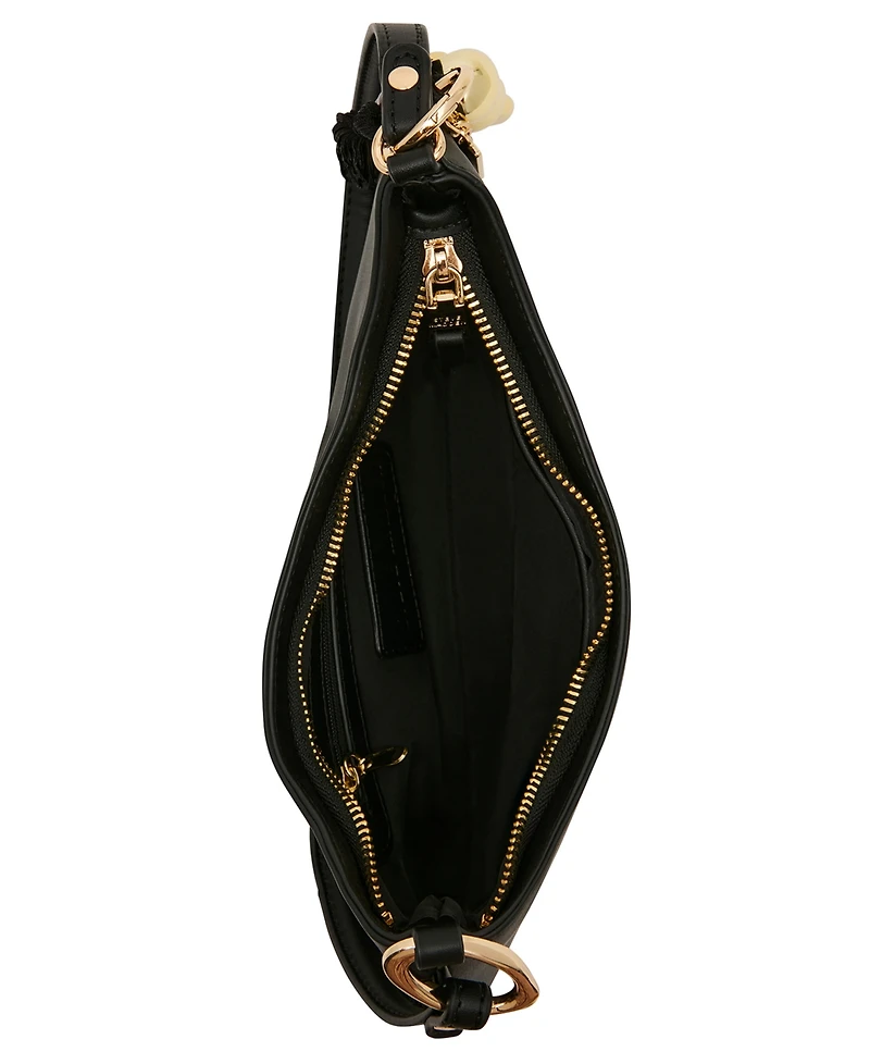 Steve Madden Bsabine Small Pebbled and Tassled Shoulder Handbag