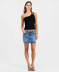 Guess Women's Off-Shoulder Asymmetric One-Shoulder Knit Top