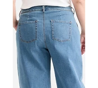 Style & Co Plus Wide-Leg High-Rise Jeans, Exclusively Macy's