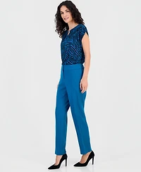 Kasper Women's Ava Straight-Leg Crepe Pants
