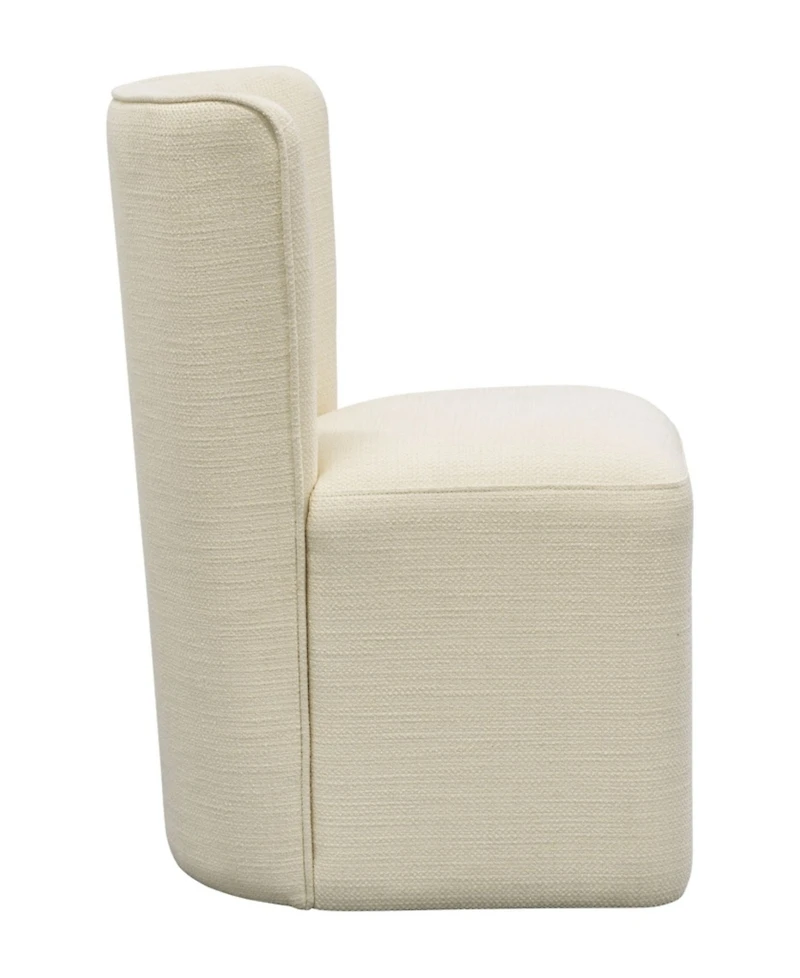 Madison Park Vela 20.25" Upholstered Dining Chair with Casters