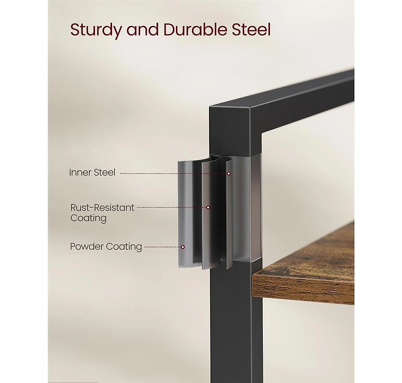 Slickblue Modern 4 Tier Tall Bookshelf Organizer Display Shelf Unit