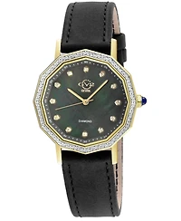 GV2 by Gevril Women's Spello Ii Swiss Quartz Diamond Hand made Italian leather Strap Watch