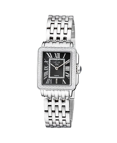 GV2 by Gevril Women's Padova Swiss Quartz Diamond Silver Stainless Steel Bracelet Watch
