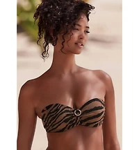 Lascana Women's Multiway Zebra Print Bikini Swimsuit Top Bra Sizing