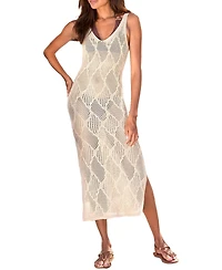 Lascana Women's Crochet Midi Dress Cover up Beach