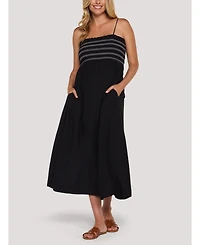 Motherhood Maternity Smocked Maxi Dress With Removable Straps