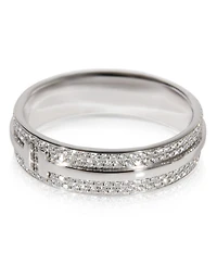Pre-Owned Tiffany & Co Tiffany T Wide Diamond Ring in 18k White Gold 0.57 Ctw