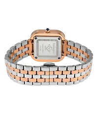 GV2 by Gevril Women's Bellagio Swiss Quartz Diamond Two toned Ss Iprg Stainless Steel Bracelet Watch