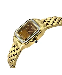 GV2 by Gevril Women's Milan Swiss Quartz Diamond Ip Stainless Steel Bracelet Watch