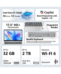 Hp Essential 17.3" Traditional Laptop Intel Core i5 32GB Ram Intel Uhd Graphics 2TB Ssd Storage Windows 11 Home 60Hz