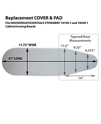 Household Essentials Stow Away Tabletop Ironing Board Cover