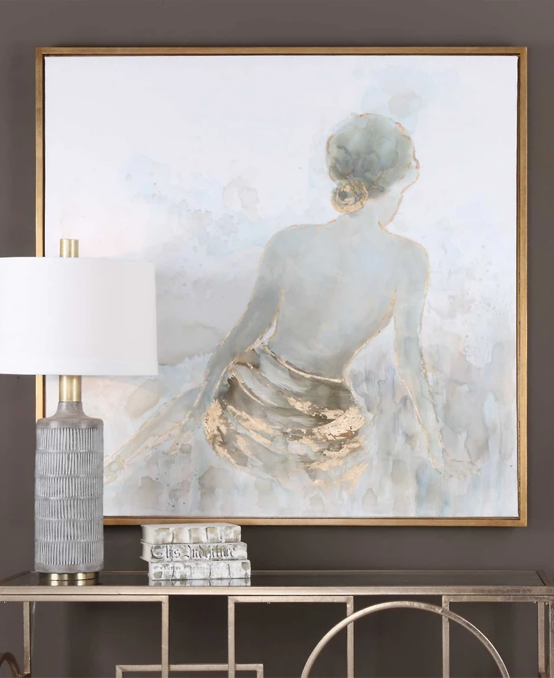 Uttermost Gold Highlights Hand Painted 50" Canvas Wall Art