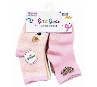 Rainbow Sugar Biz & Bean Toddler Boys' and Girls' 2T-4T Grippers Socks, 10-Pack